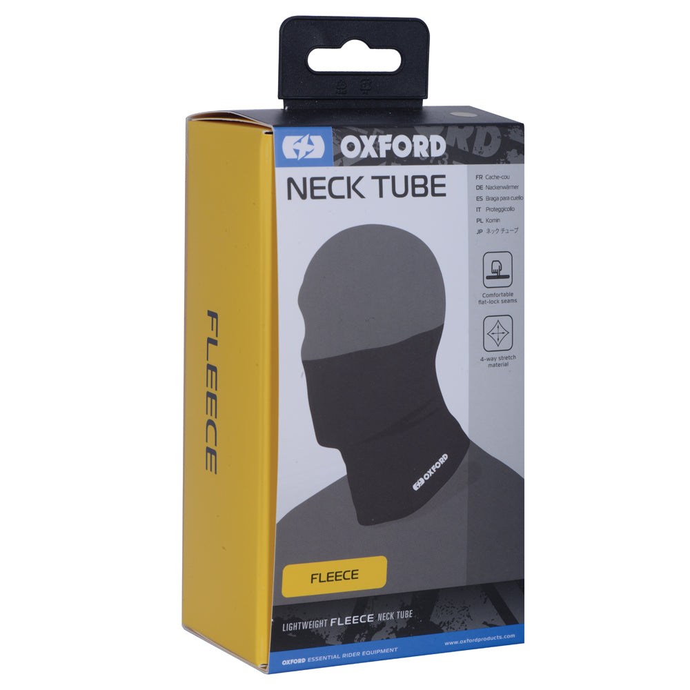 Oxford Neck Tube Fleece Black - ThrottleChimp