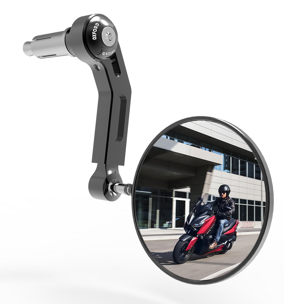 Oxford Premium Bar End Mirror Left Hand Side - ThrottleChimp