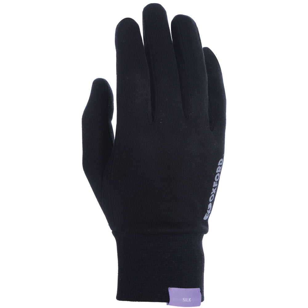 Oxford Deluxe Silk Gloves Black - ThrottleChimp