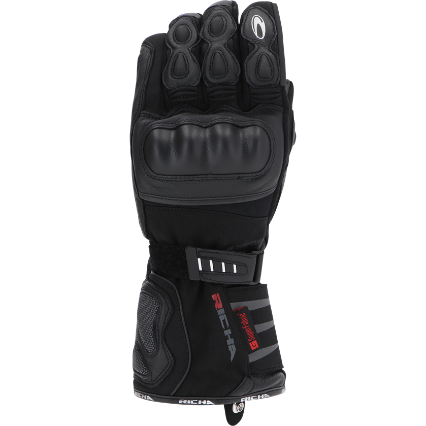 Richa Arctic Textile Gloves Black FREE 1 YEAR Returns, FREE UK Delivery | ThrottleChimp