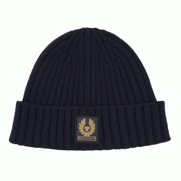 Belstaff Watch Beanie Dark Navy FREE 1 YEAR Returns, FREE UK Delivery | ThrottleChimp