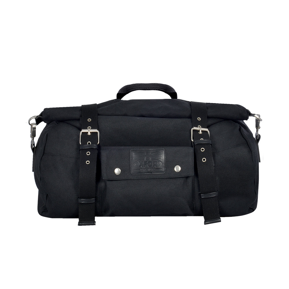 Oxford Heritage Roll Bag Black - 20 Litres - ThrottleChimp