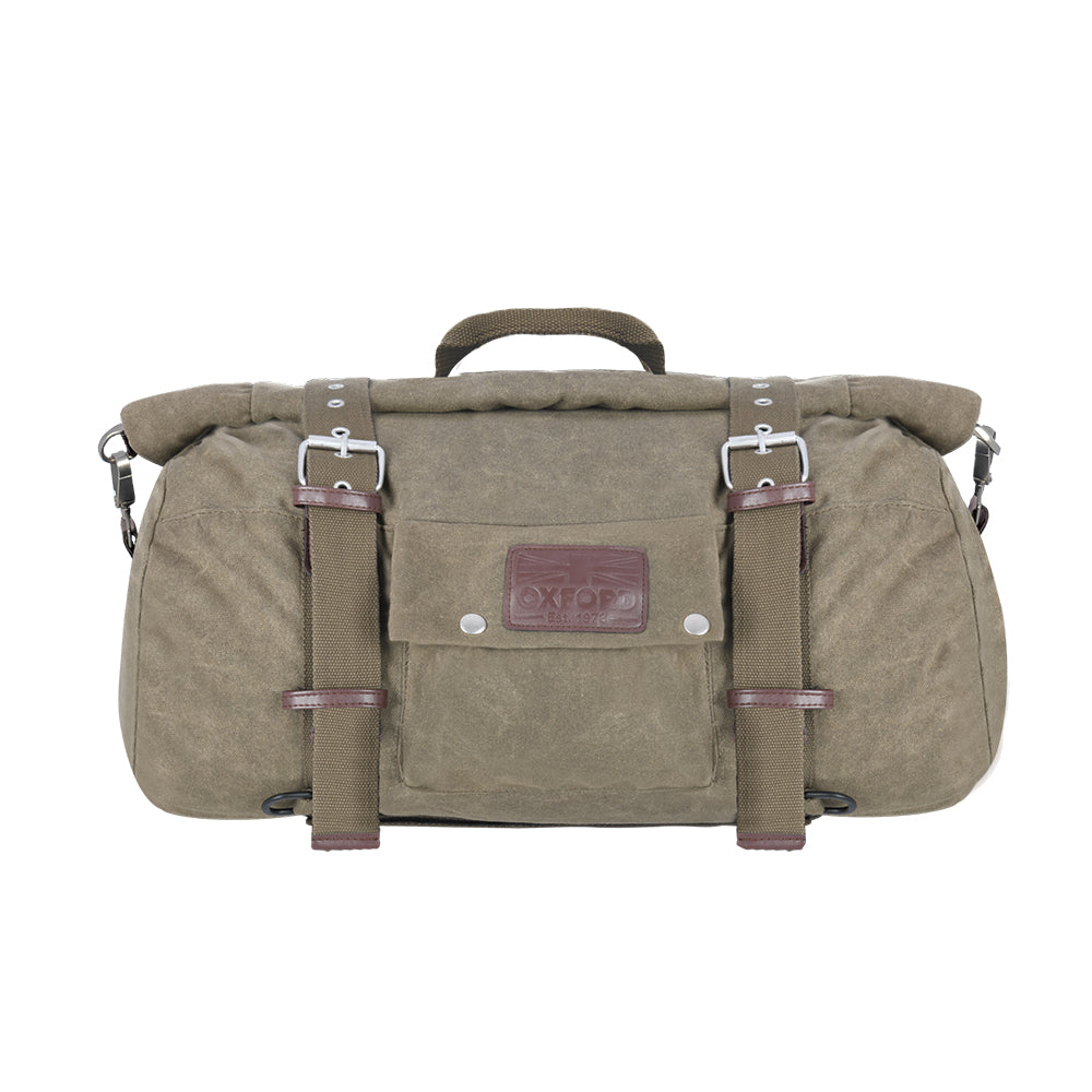 Oxford Heritage Roll Bag Khaki - 30 Litres FREE 1 YEAR Returns, FREE UK Delivery | ThrottleChimp