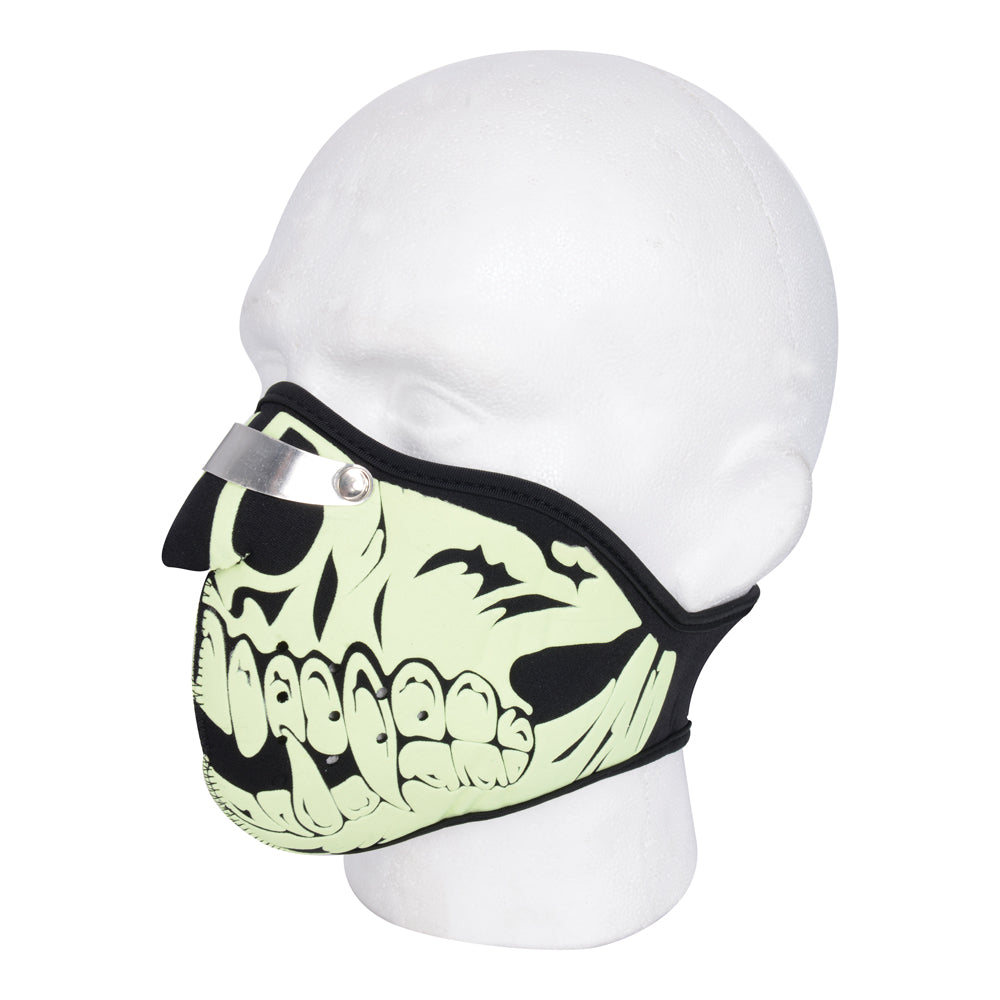 Oxford Face Mask Glow Skull OX629 - ThrottleChimp