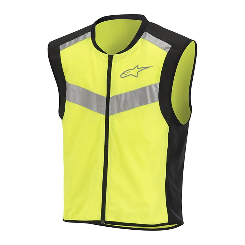 Alpinestars Flare Neon Vest Black / Fluo Yellow - ThrottleChimp