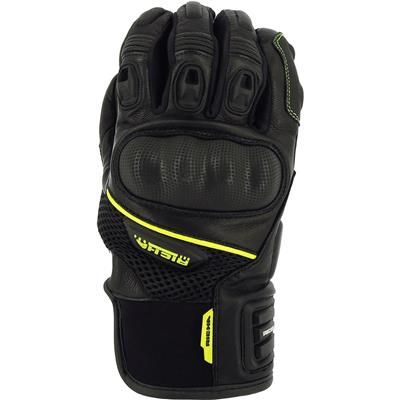 Richa Blast Summer Leather Gloves Fluo Yellow (Image 2) - ThrottleChimp