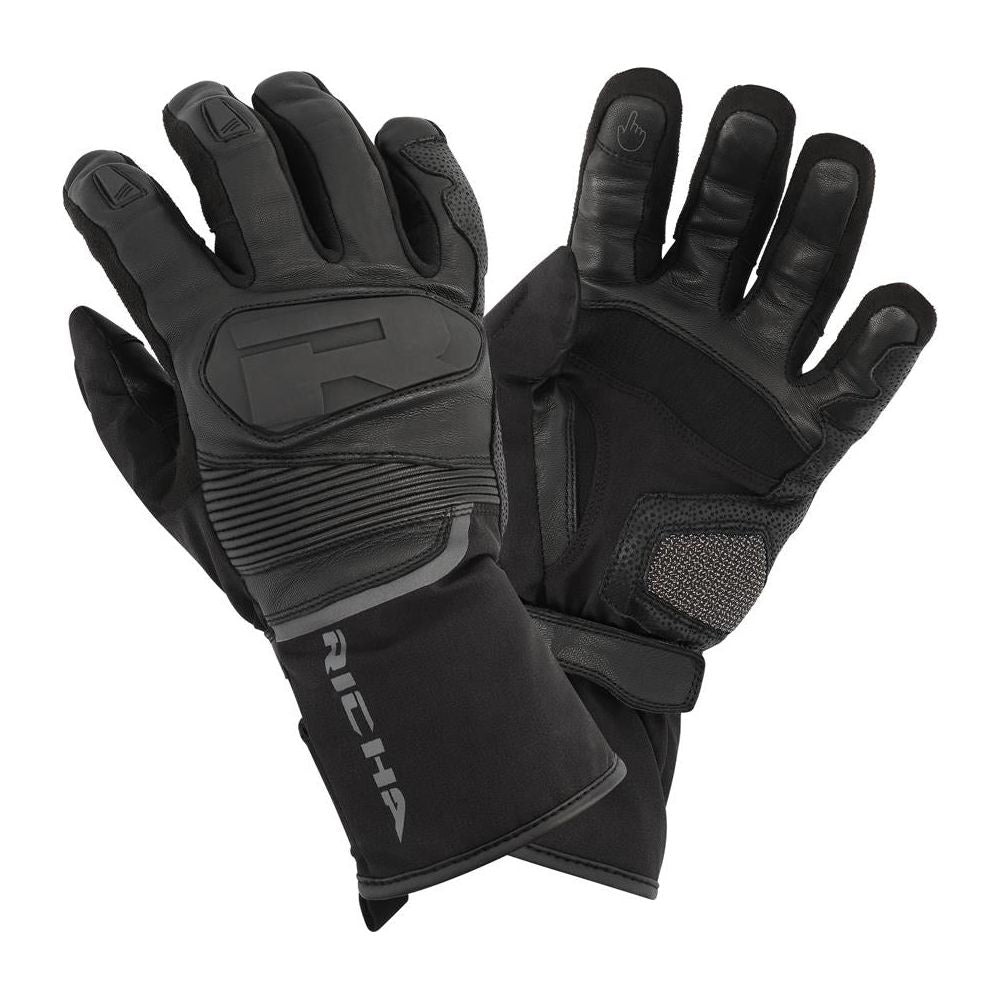 Richa Bogota Gloves Black FREE 1 YEAR Returns, FREE UK Delivery | ThrottleChimp