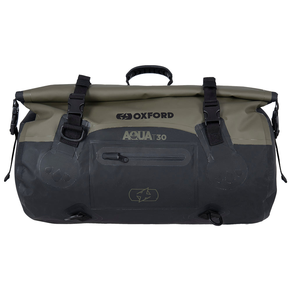 Oxford Aqua T30 Roll Bag Khaki / Black - 30 Litres - ThrottleChimp