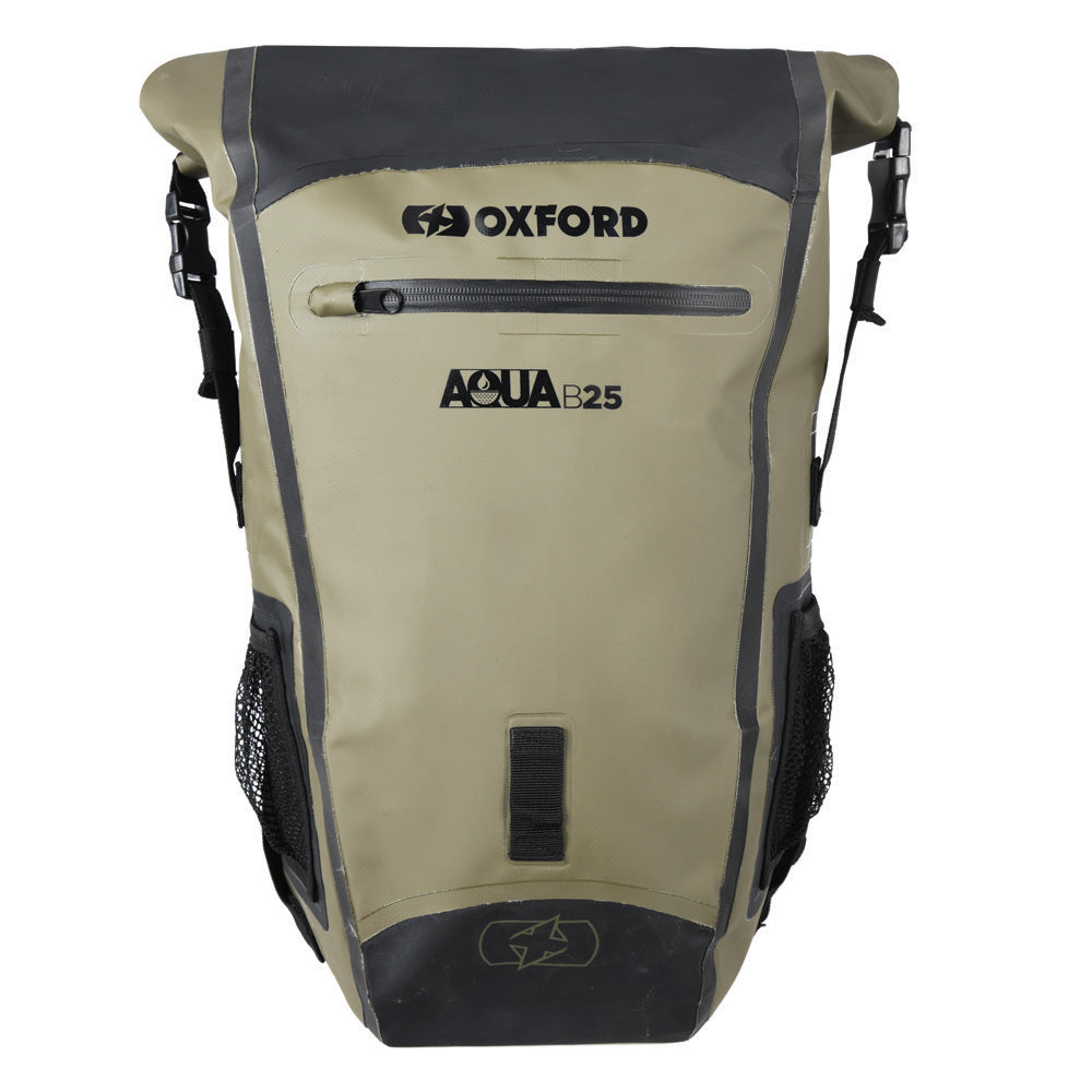 Oxford Aqua B25 Hydro Backpack Khaki / Black - 25 Litres (Image 2) - ThrottleChimp