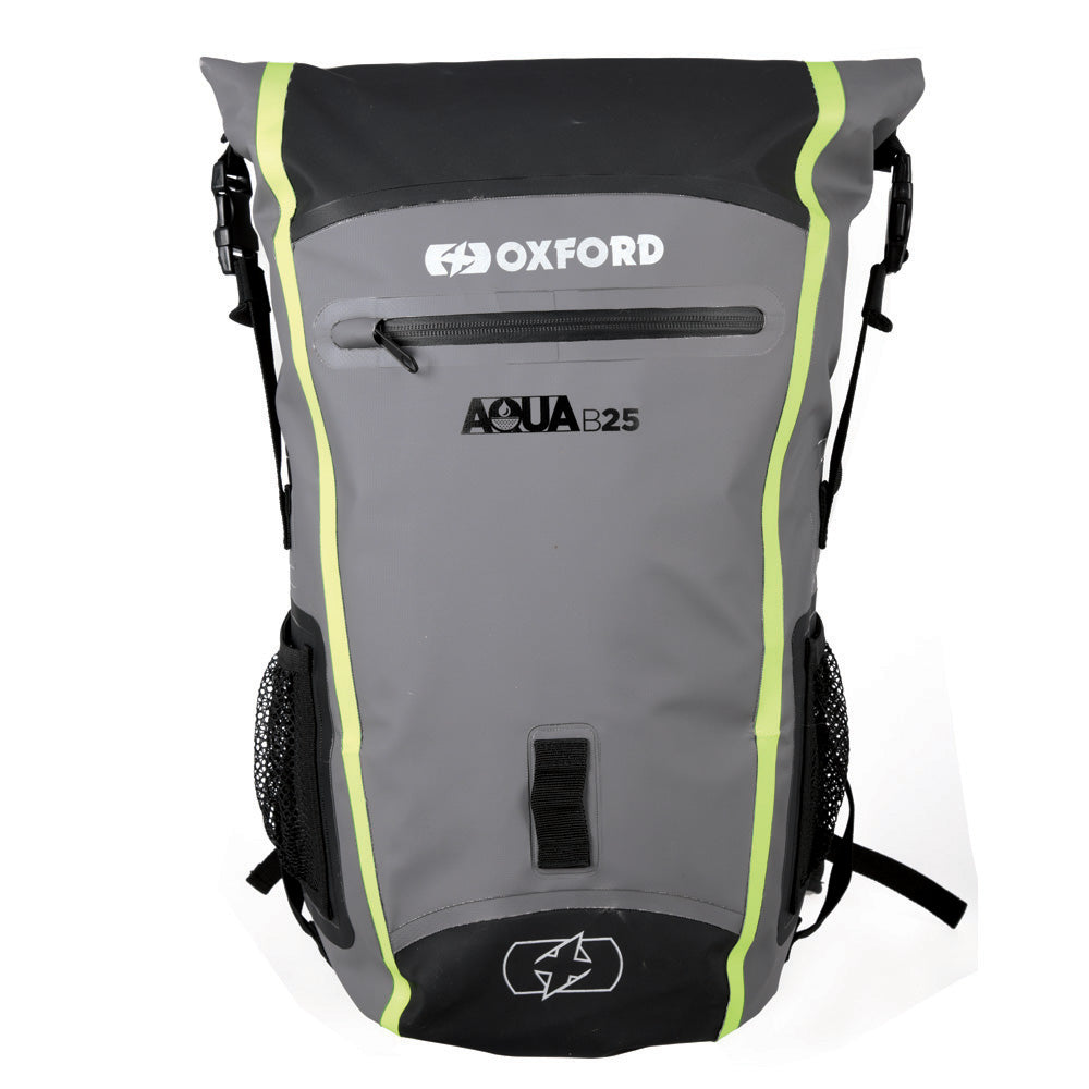 Oxford Aqua B25 Hydro Backpack Black / Grey / Fluo Yellow - 25 Litres (Image 2) - ThrottleChimp