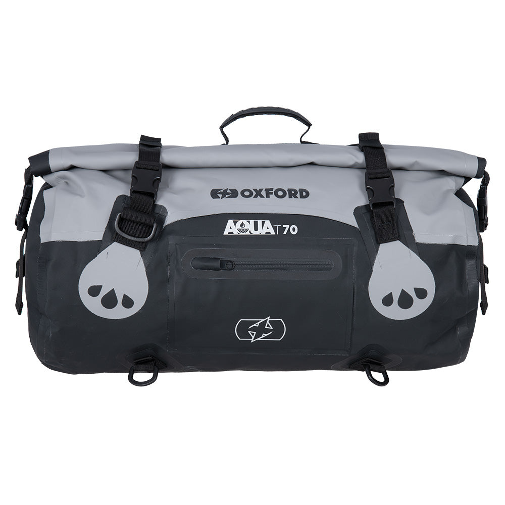 Oxford Aqua T70 Roll Bag Grey / Black - 70 Litres - ThrottleChimp