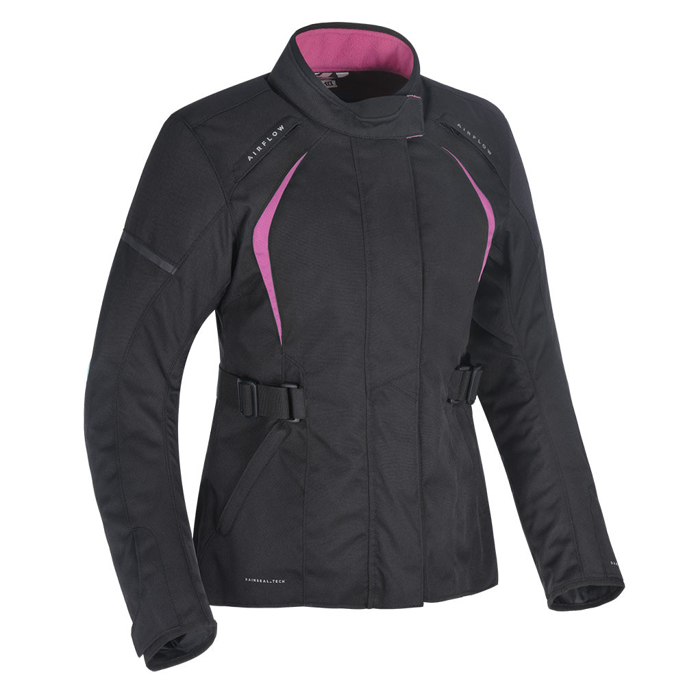 Oxford Dakota 2.0 Ladies Textile Jacket Black / Pink - ThrottleChimp