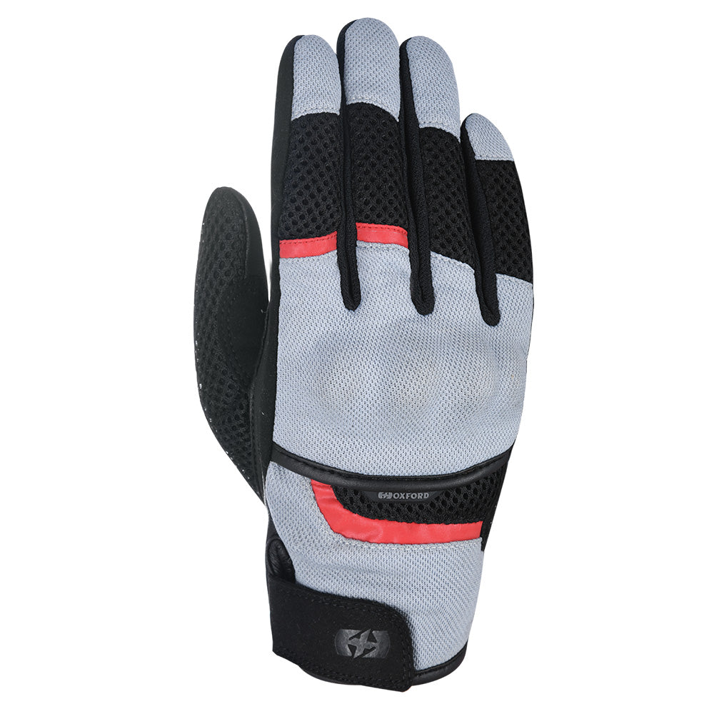 Oxford Brisbane Air Short Summer Gloves Tech Grey / Black - ThrottleChimp