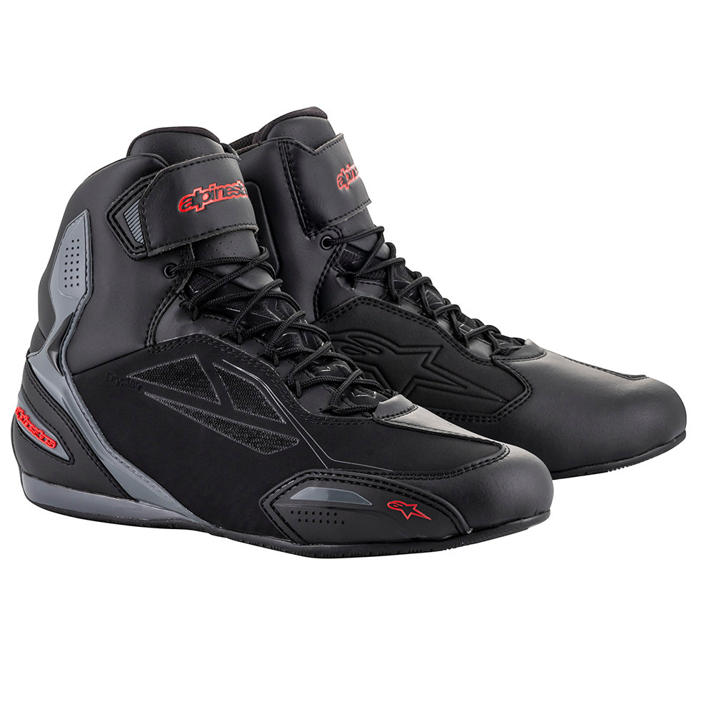 Alpinestars Faster 3 Drystar Shoes Black / Grey / Red - ThrottleChimp