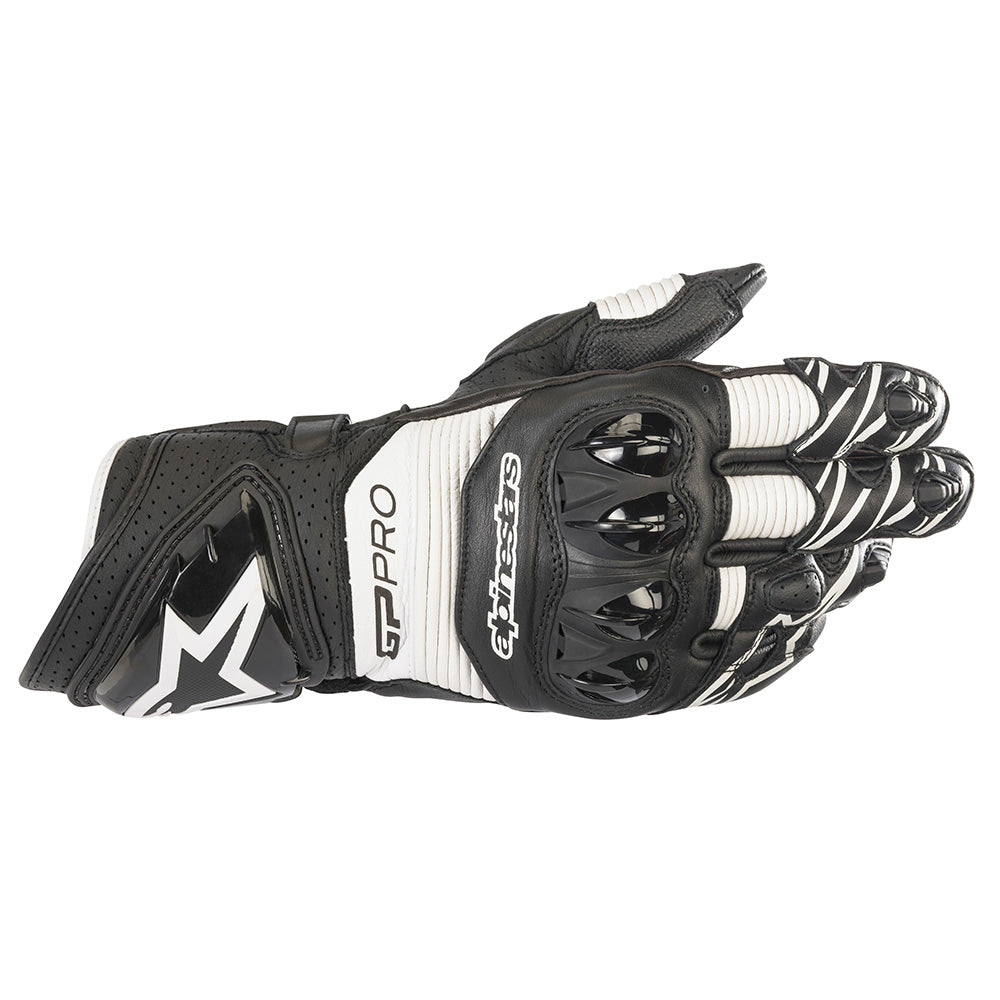 Alpinestars GP Pro R3 Leather Gloves Black / White - ThrottleChimp