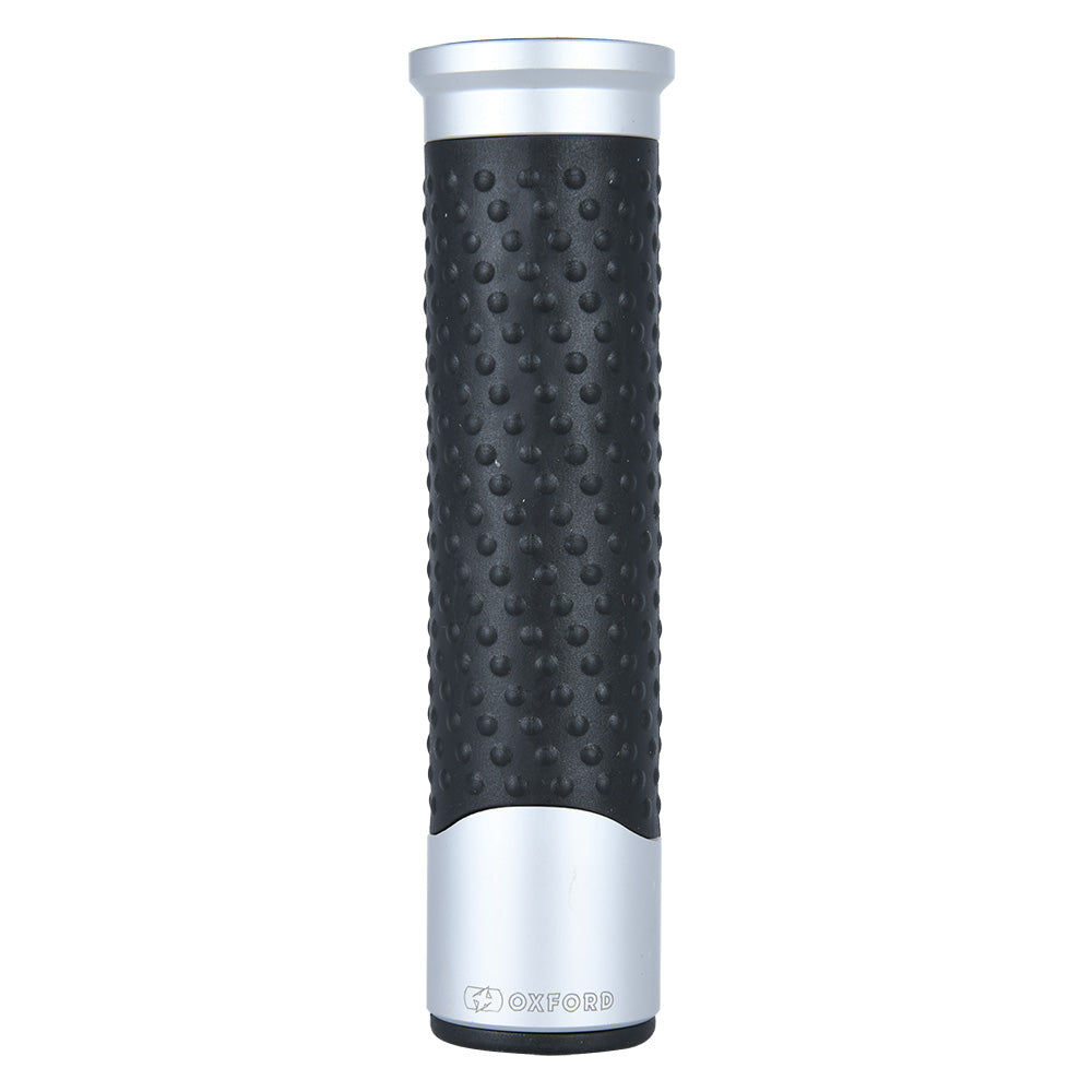 Oxford Tecnico Grips Silver - ThrottleChimp