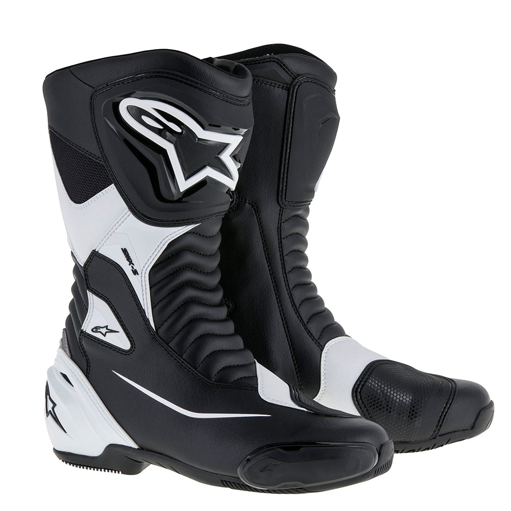 Alpinestars SMX S Boots Black / White - ThrottleChimp