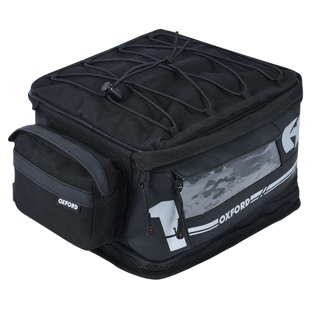 Oxford F1 Small Tail Bag With Zip Base Black - 18 Litres - ThrottleChimp