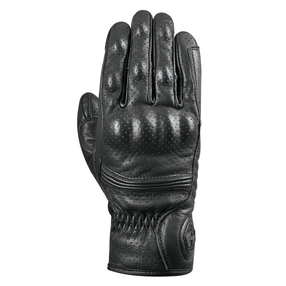 Oxford Tucson 1.0 Leather Gloves Black - ThrottleChimp