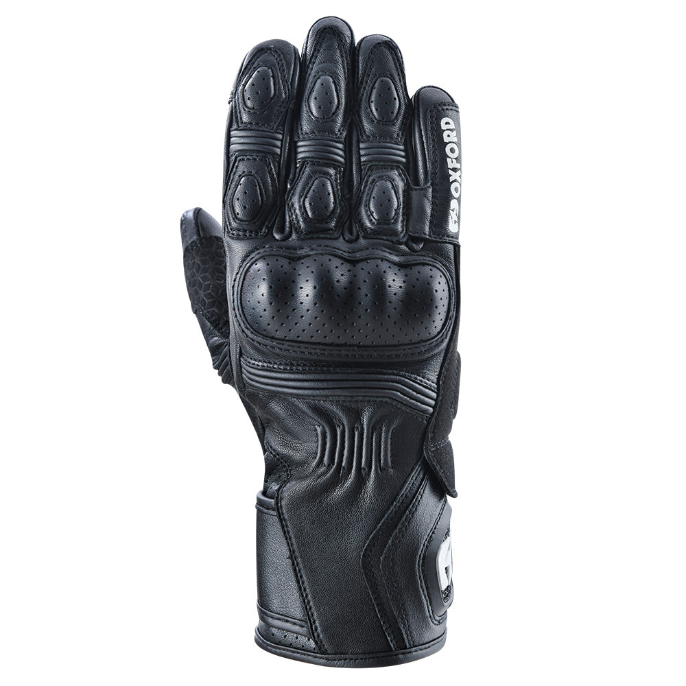 Oxford RP-5 2.0 Leather Gloves Black - ThrottleChimp