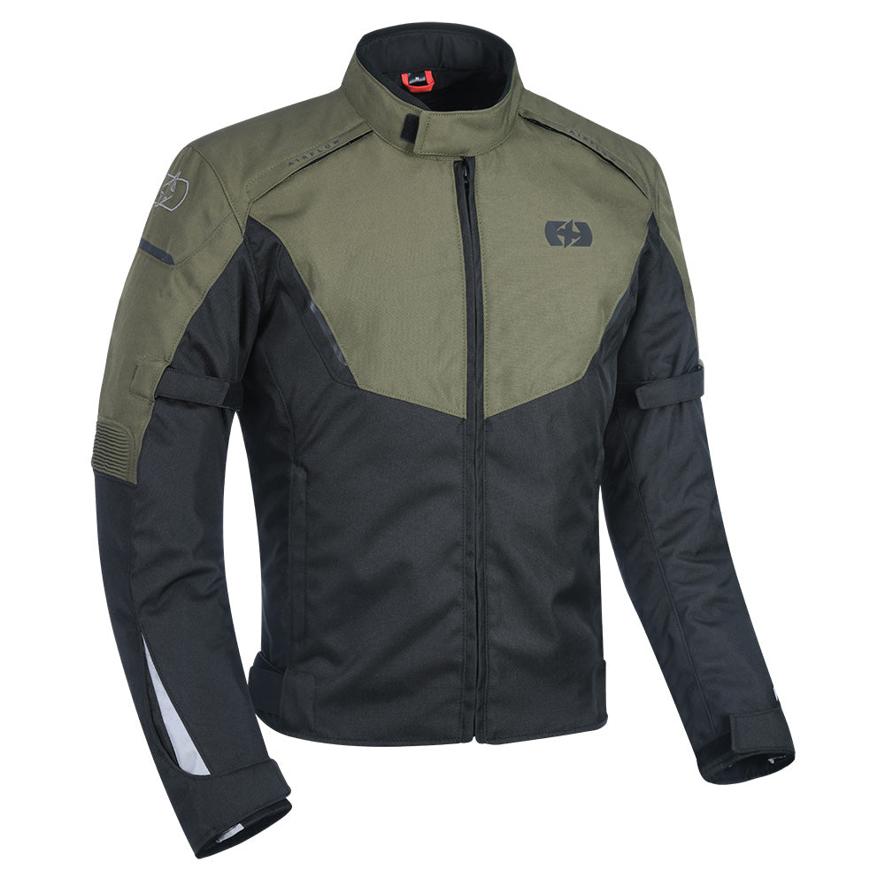 Oxford Delta 1.0 Textile Jacket Black / Green - ThrottleChimp