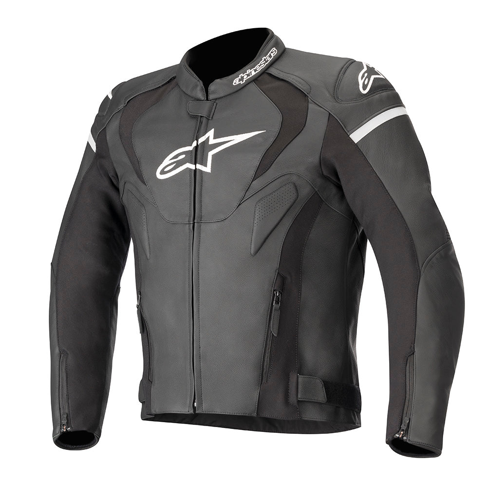 Alpinestars Jaws V3 Leather Jacket Black - ThrottleChimp