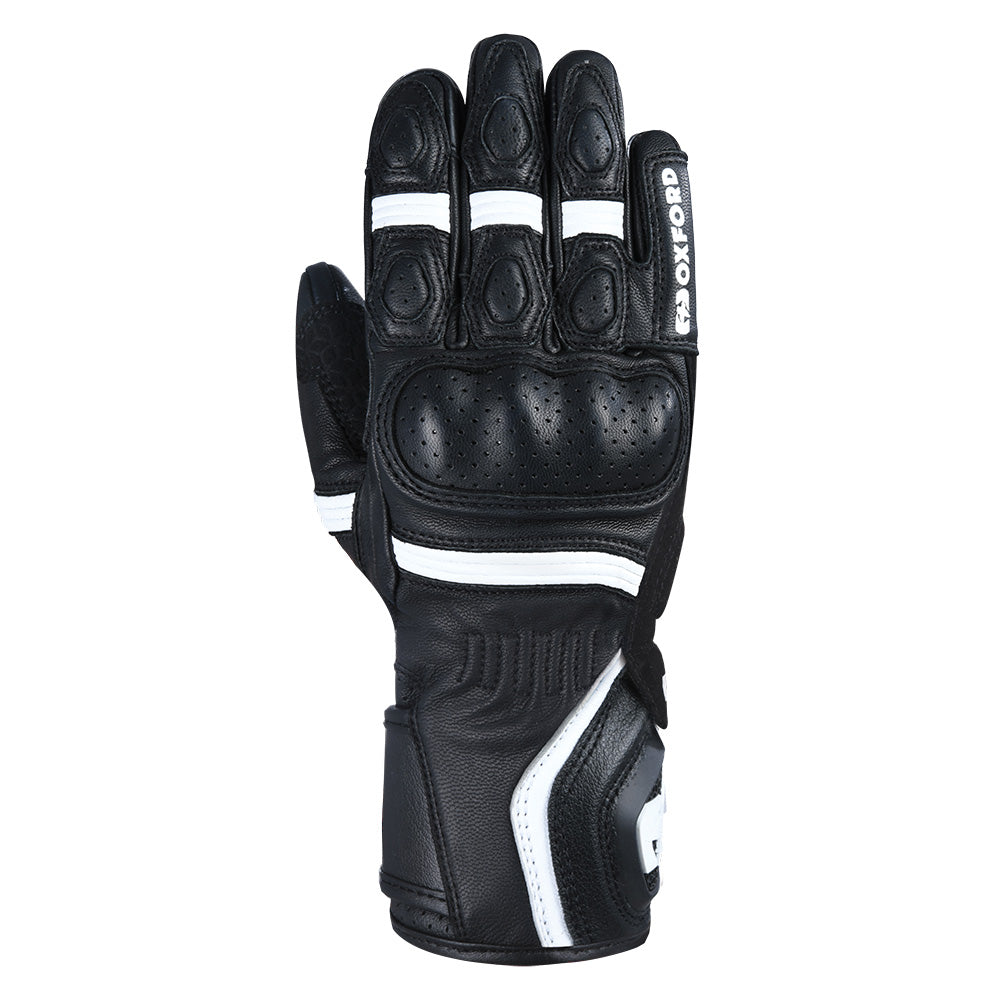 Oxford RP-5 2.0 Ladies Leather Gloves Black / White - ThrottleChimp