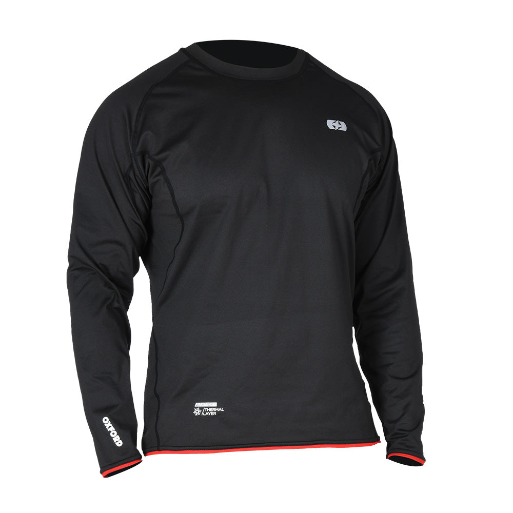 Oxford Warm Dry Thermal Base Layer Top Black - ThrottleChimp