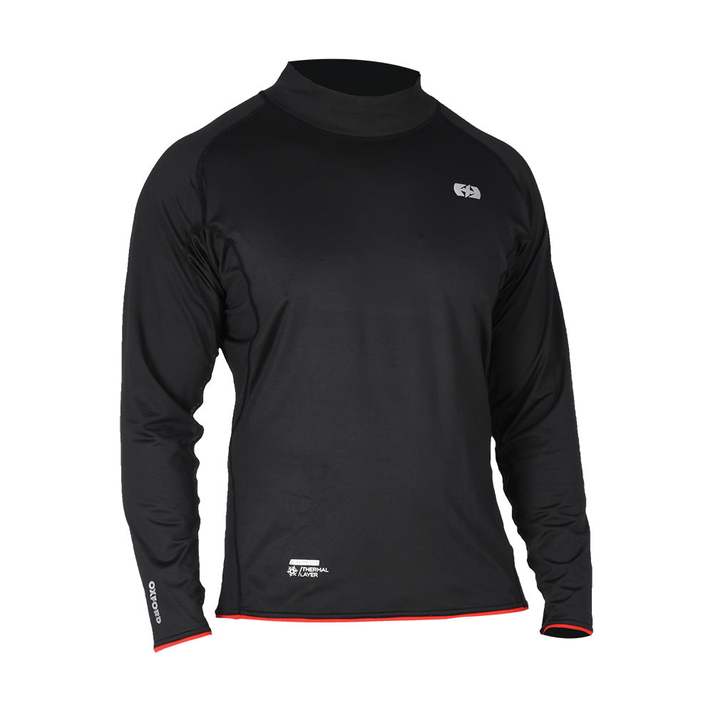 Oxford Warm Dry Thermal High Neck Base Layer Top Black - ThrottleChimp