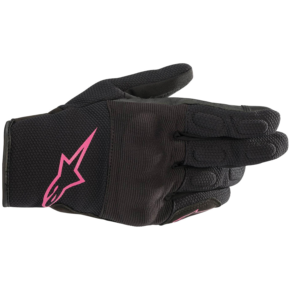 Alpinestars Stella S Max Drystar Ladies Gloves Black / Fuchsia - ThrottleChimp