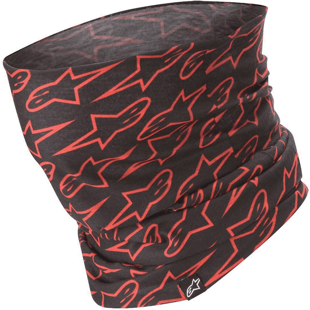 Alpinestars Astars Neck Tube Black / Fluo Red - ThrottleChimp