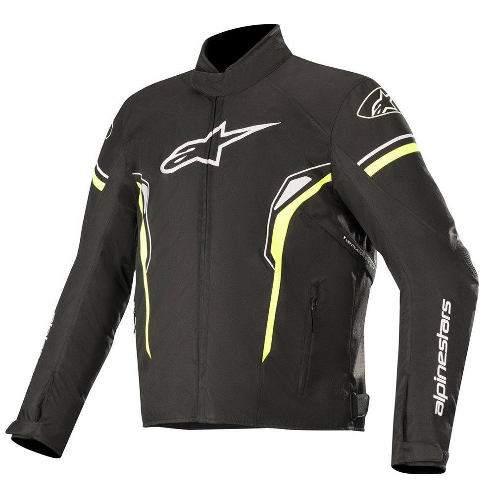 Alpinestars T-SP-1 Waterproof Jacket Black / Fluo Yellow FREE 1 YEAR Returns, FREE UK Delivery | ThrottleChimp