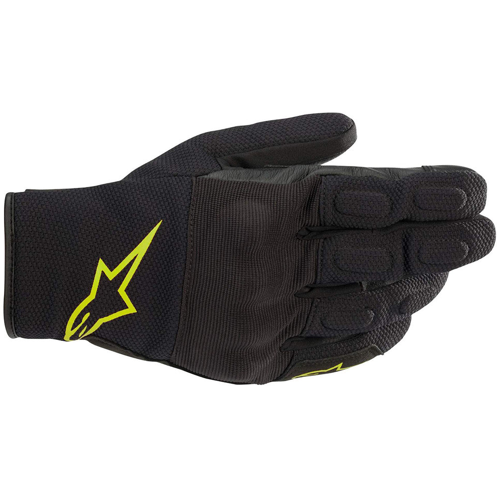 Alpinestars S Max Drystar Gloves Black / Fluo Yellow - ThrottleChimp