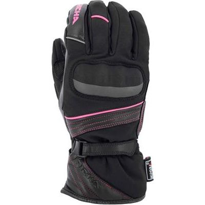 Richa Ella Ladies Waterproof Textile Gloves Black / Pink (Image 2) - ThrottleChimp