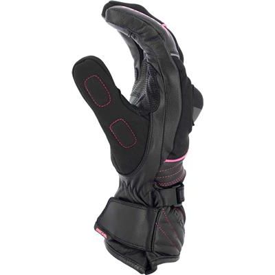 Richa Ella Ladies Waterproof Textile Gloves Black / Pink (Image 4) - ThrottleChimp
