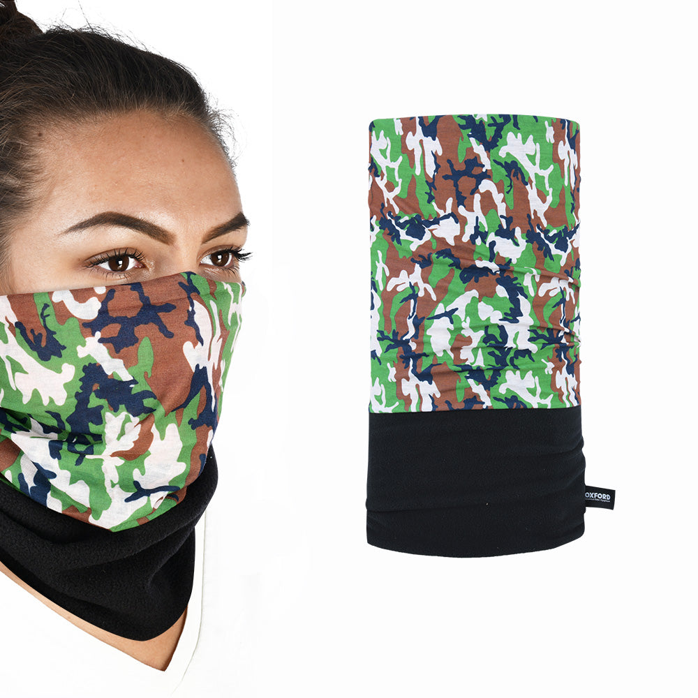 Oxford Snug Thermal Head & Neckwear Green Camo (Image 3) - ThrottleChimp