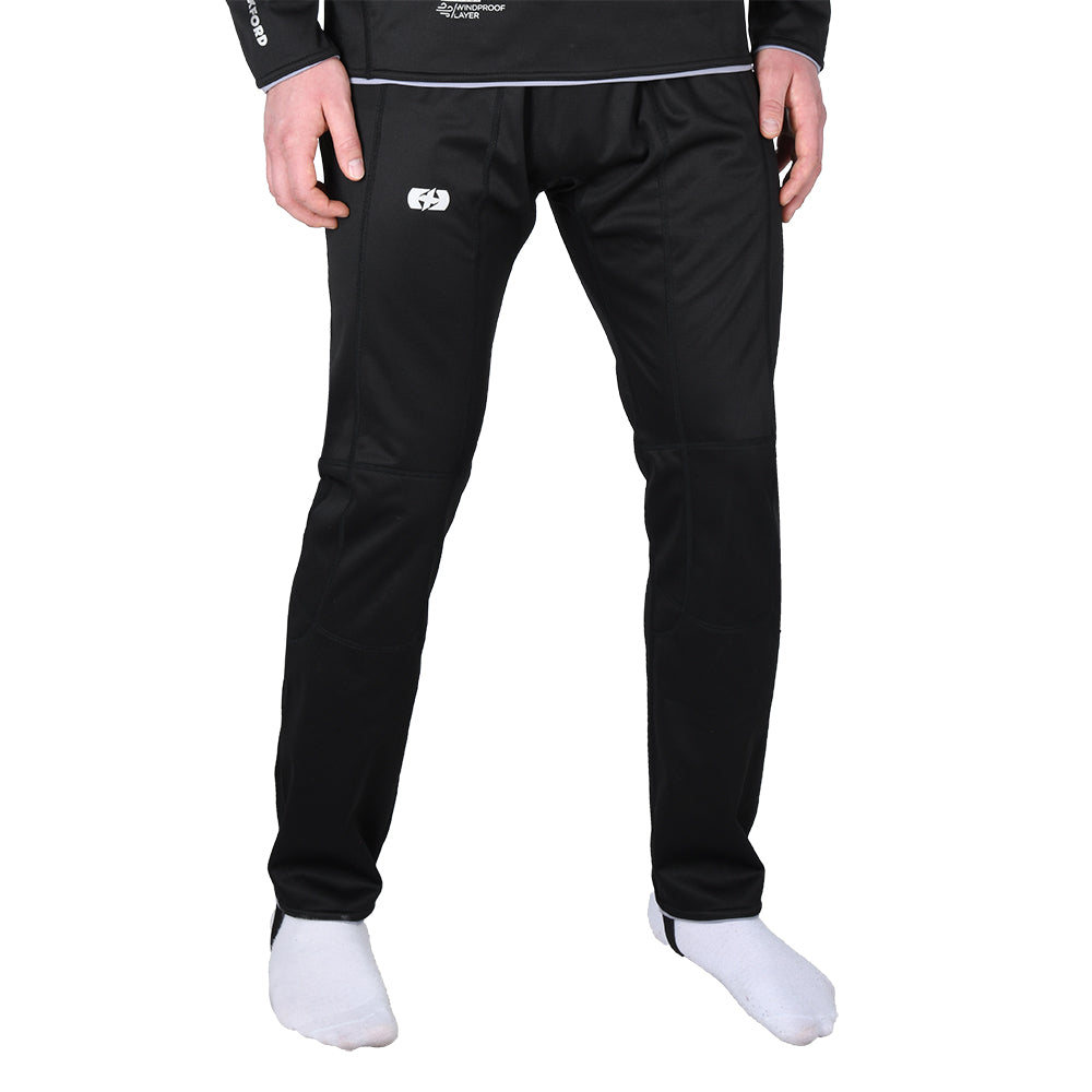 Oxford Chillout Windproof Base Layer Trouser Black - ThrottleChimp