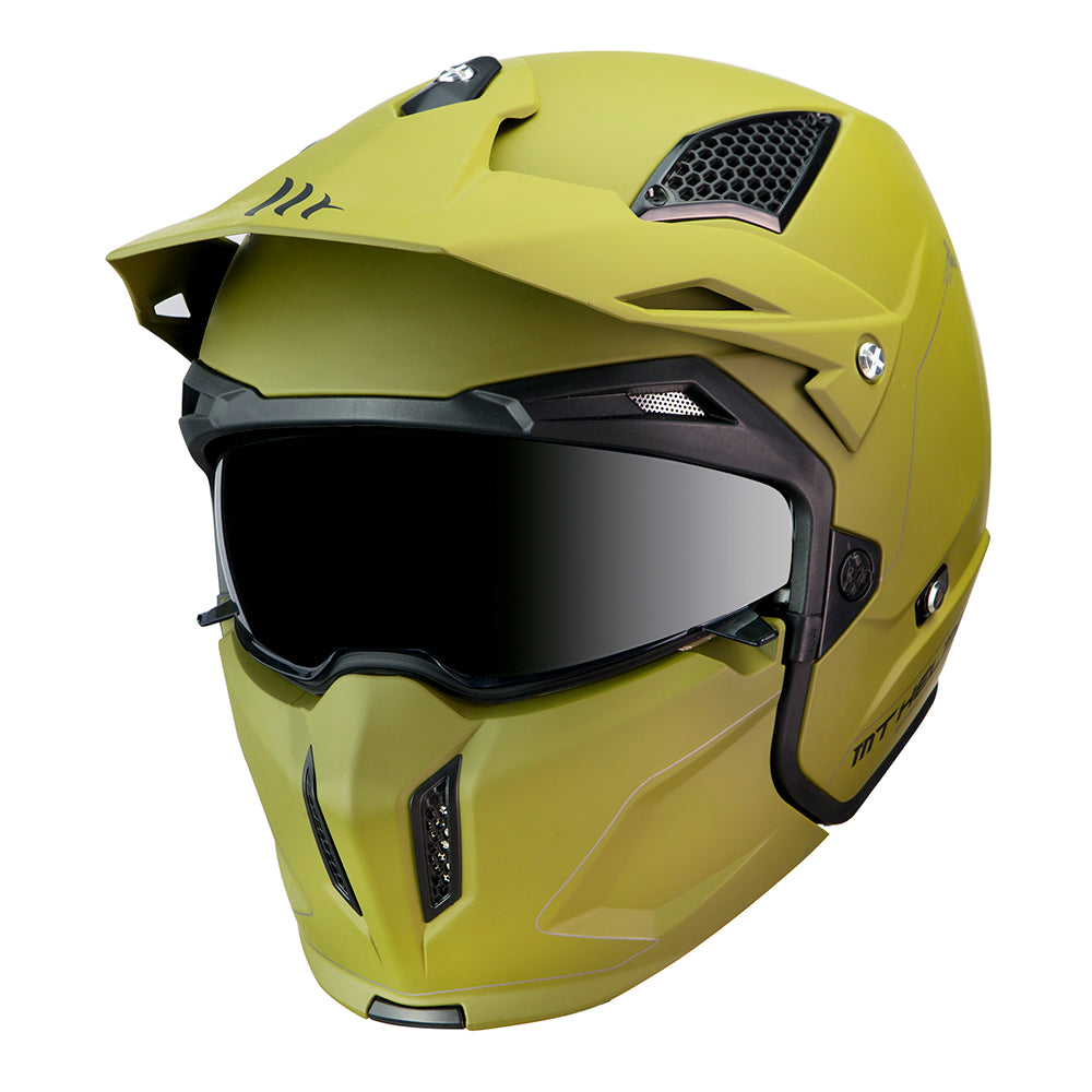 MT Streetfighter SV Solid Adventure Helmet Matt Green - ThrottleChimp