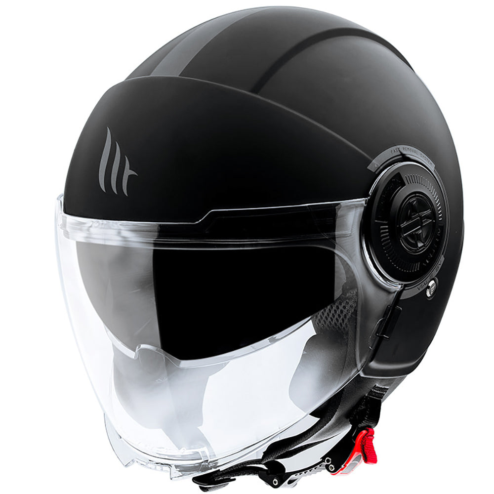 MT Viale Solid Open Face Helmet Matt Black - ThrottleChimp