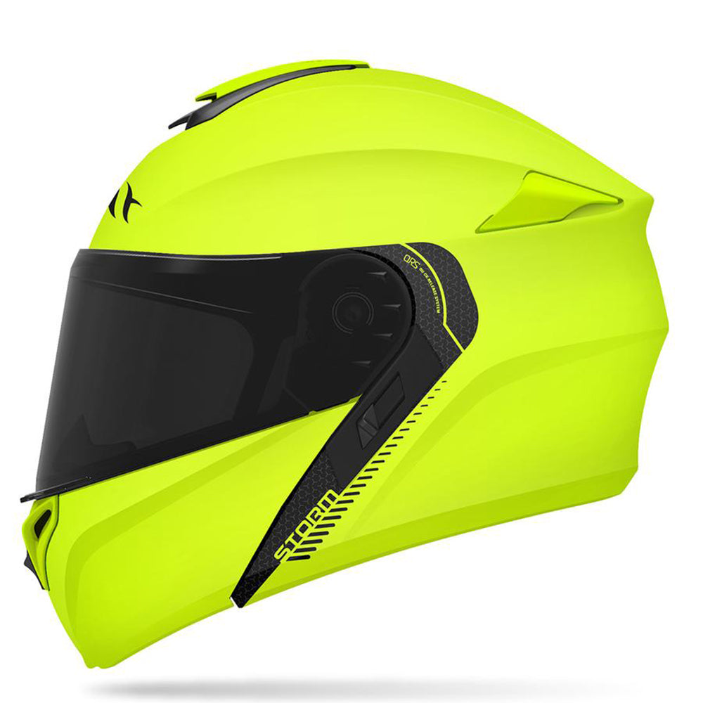 MT Storm Solid Flip-Up Helmet Fluo Yellow - ThrottleChimp