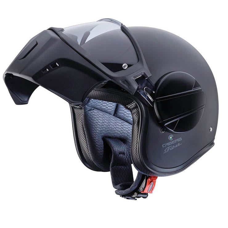 Caberg Jet Ghost X Plain Open Face Helmet Matt Black (Image 3) - ThrottleChimp