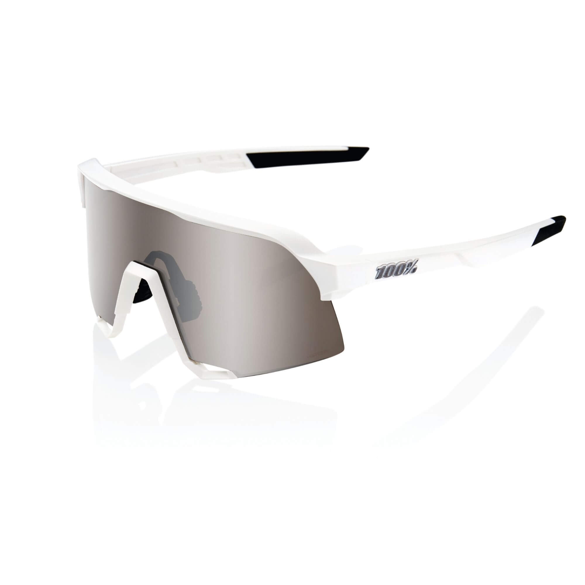 100% S3 Glasses Matt White / HiPER Silver Mirror Lens FREE 1 YEAR Returns, FREE UK Delivery | ThrottleChimp