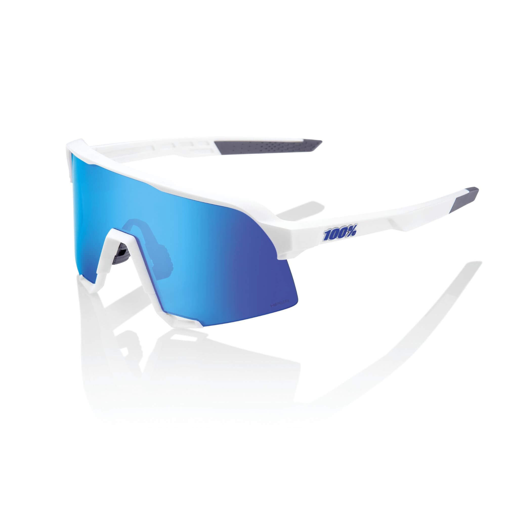 100% S3 Glasses Matt White / HiPER Blue Multilayer Mirror Lens FREE 1 YEAR Returns, FREE UK Delivery | ThrottleChimp