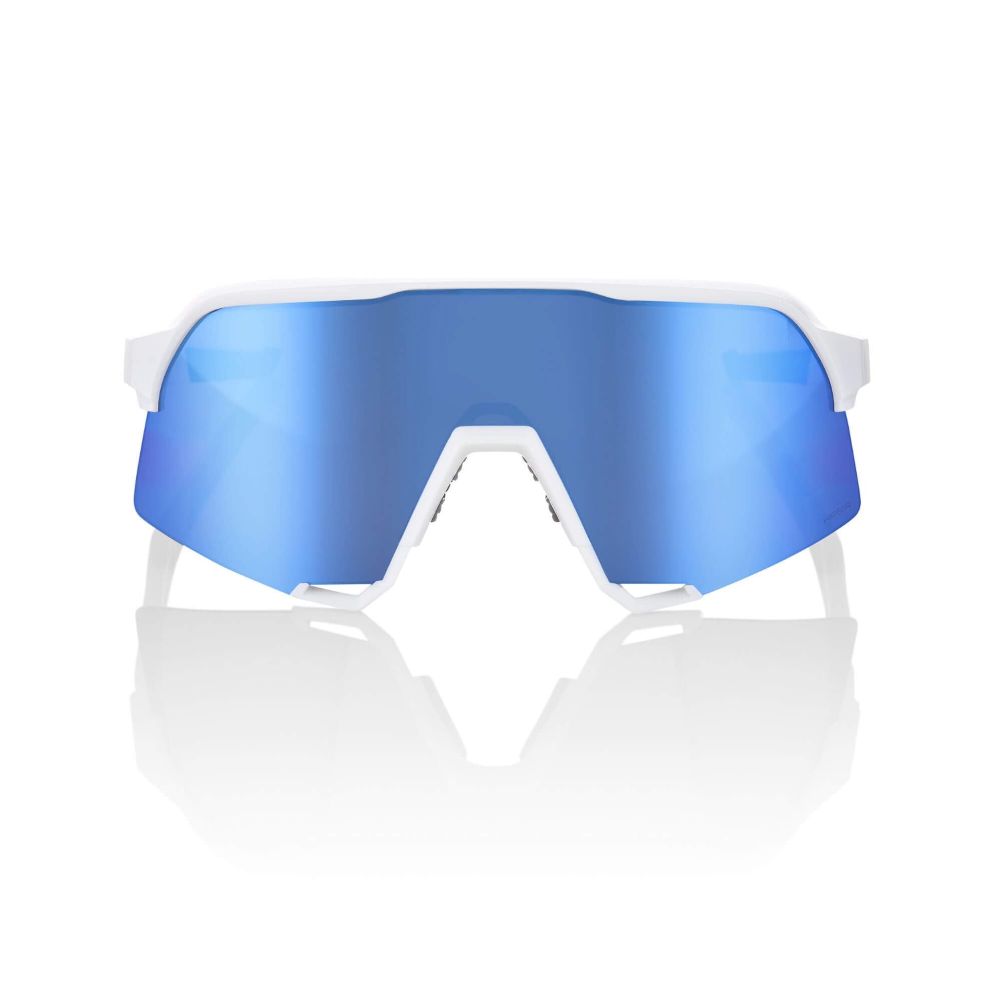 100% S3 Glasses Matt White / HiPER Blue Multilayer Mirror Lens FREE 1 YEAR Returns, FREE UK Delivery | ThrottleChimp