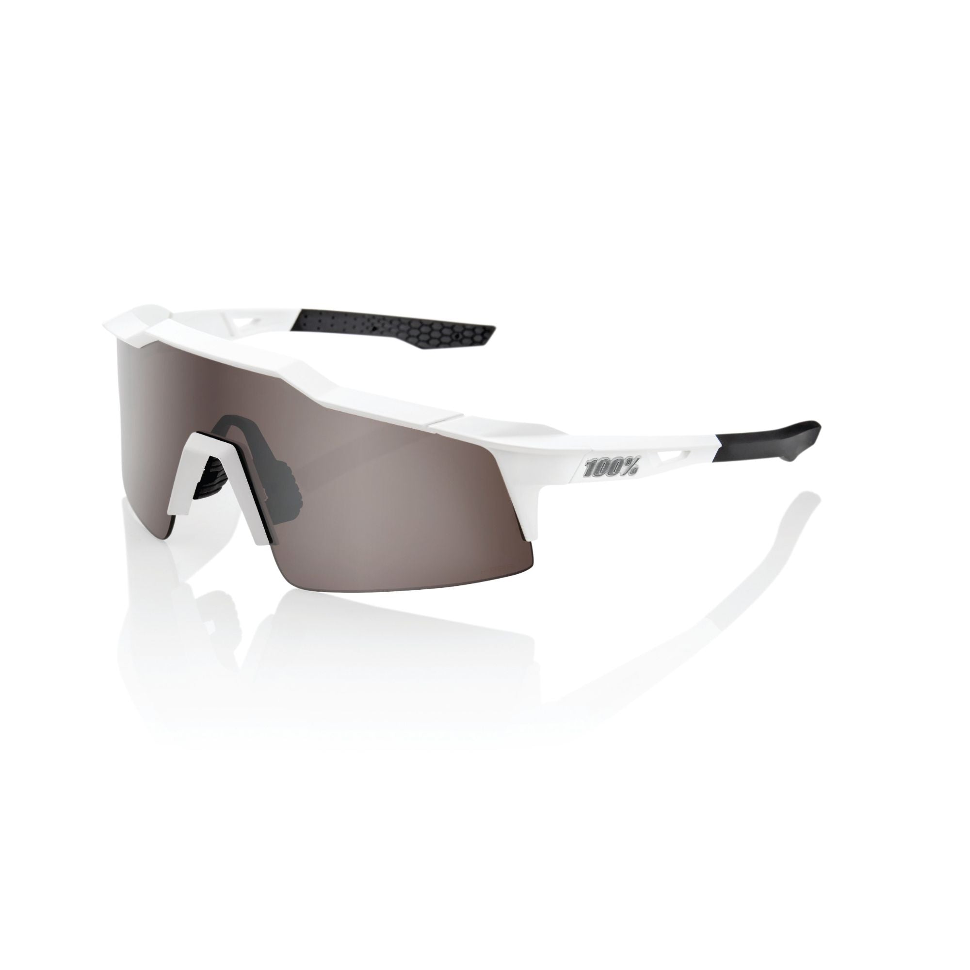 100% Speedcraft SL Glasses Matt White / HiPER Silver Mirror Lens FREE 1 YEAR Returns, FREE UK Delivery | ThrottleChimp