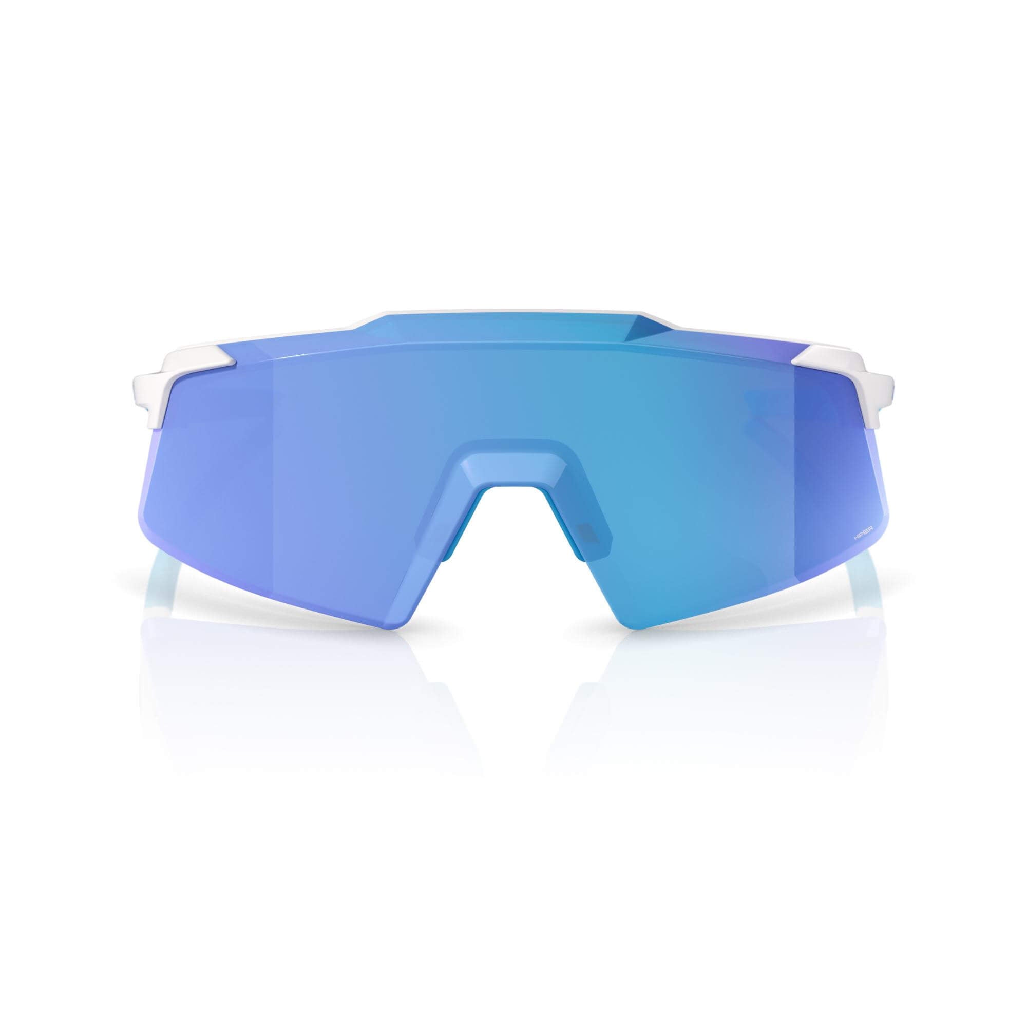 100% Aerocraft Glasses Matt White / HiPER Blue Mirror Lens FREE 1 YEAR Returns, FREE UK Delivery | ThrottleChimp