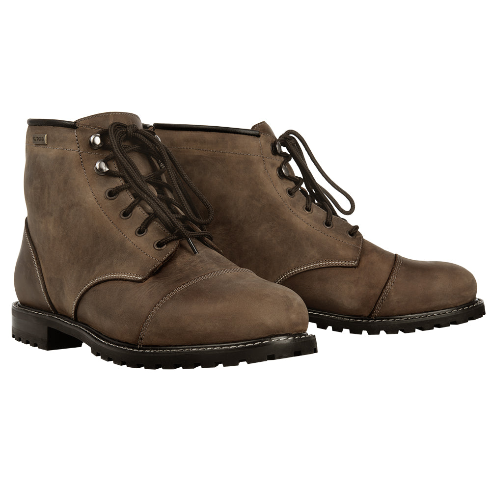 Oxford Hardy Leather Boots Brown - ThrottleChimp