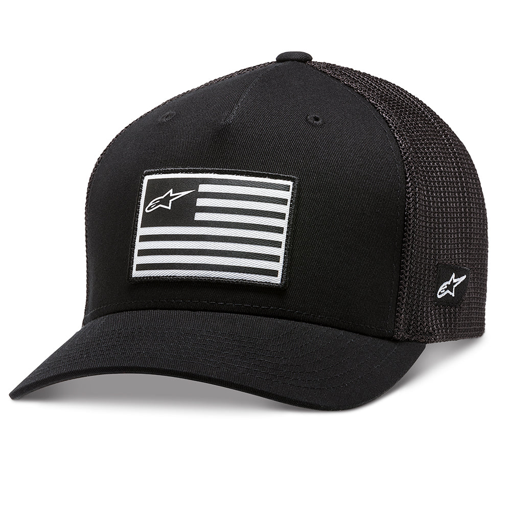 Alpinestars Flag Curved Bill Cap Black / Black - ThrottleChimp