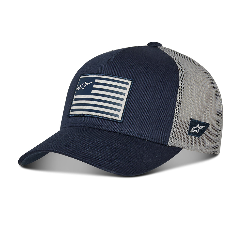 Alpinestars Flag Curved Bill Cap Navy / Grey - ThrottleChimp