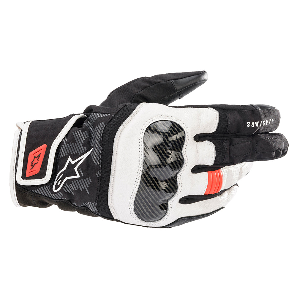 Alpinestars SMX Z Drystar Gloves Black / White / Fluo Red - ThrottleChimp